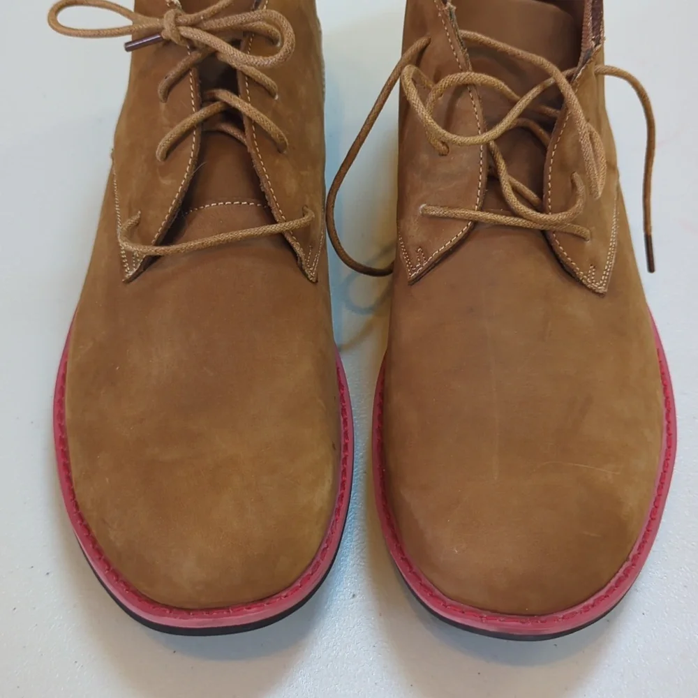 Muk Luks, Charlie, Camel Color Leather Chukka Boots. Size 12